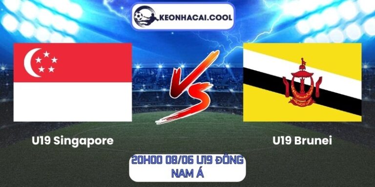 Soi kèo U19 Singapore vs U19 Brunei (20h00 08/06, U19 Đông Nam Á) 8 U19 Singapore vs U19 Brunei